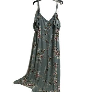 Speechless Sage Green Floral Slip Dress